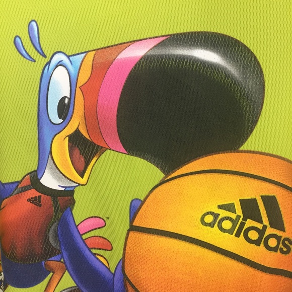 Adidas Toucan Sam Basketball Graphic Shirt Large - Picture 2 of 4